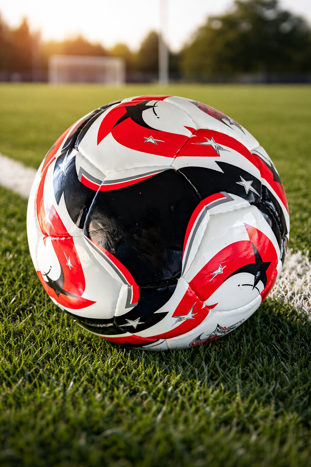 VS Club Training Soccer Ball - Red & Black